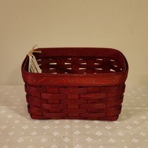 Longaberger Small Red Recipe Basket